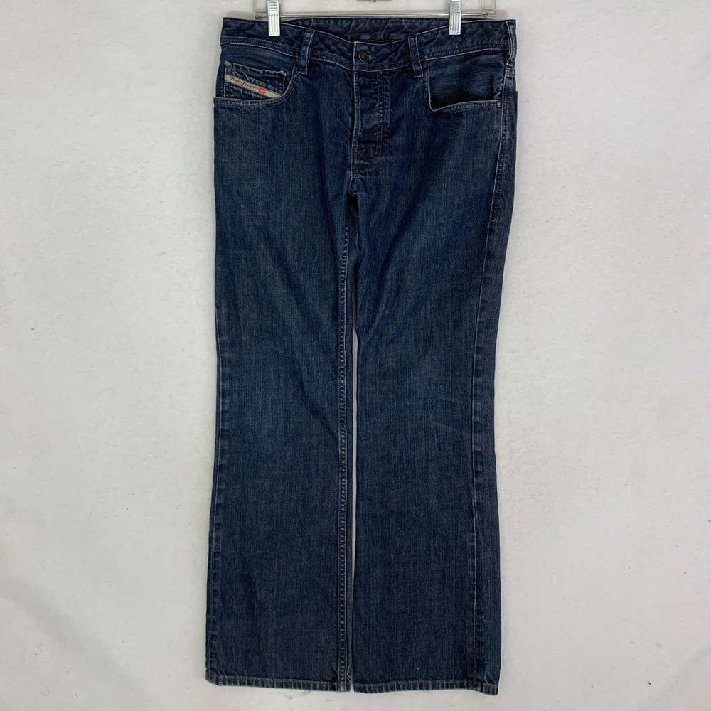 Diesel Zatiny Jeans Mens 32x31 Blue Good Bootcut Button Fly Wash 008SZ Denim